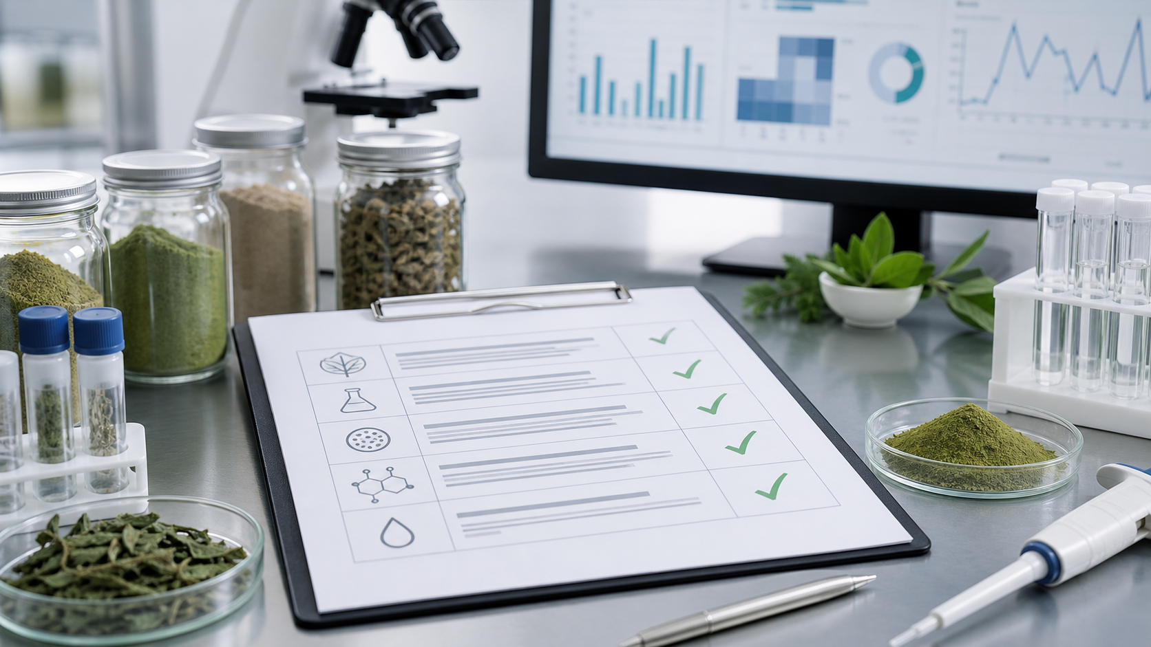 Lista de verificación de revisión del COA para ingredientes vegetales: lo que los compradores deben confirmar