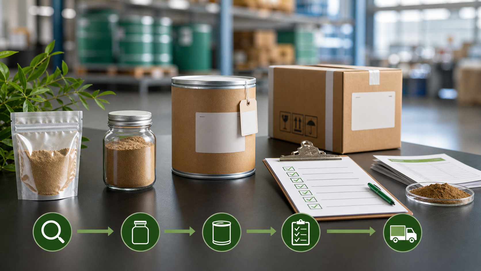 De la muestra al pedido al por mayor: un flujo de trabajo de verificación de calidad para compradores de ingredientes